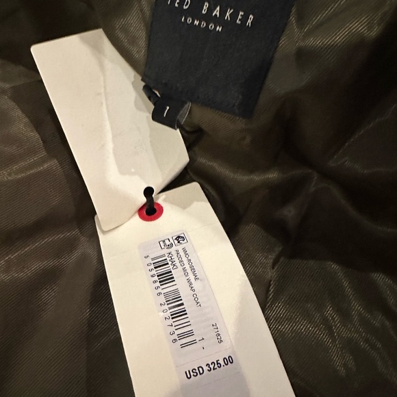 Ted Baker NWT Khaki Padded Midi Wrap Coat - Picture 11 of 14